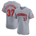 tocy C.Reds #37 Tyler Stephenson Player Gray Limited Elite Home Stitched Jerseys