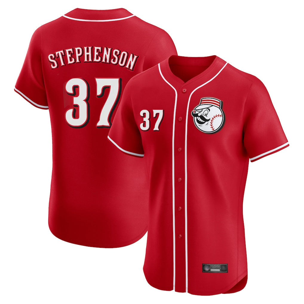tocy C.Reds #37 Tyler Stephenson Player Red Limited Elite Home Game Stitched Jerseys