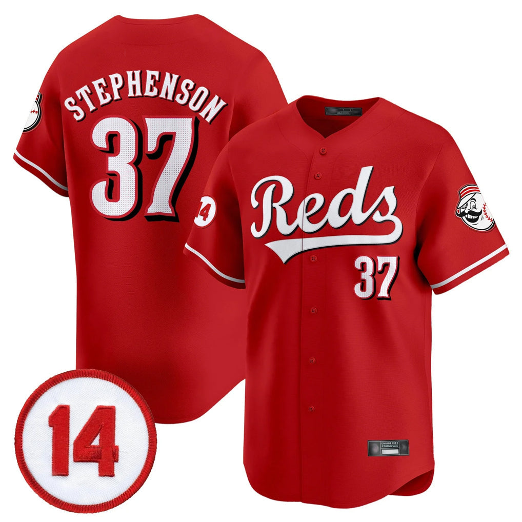 tocy C.Reds #37 Tyler Stephenson Player Red Vapor Premier Limited Home Stitched Jerseys