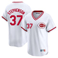 tocy C.Reds #37 Tyler Stephenson Player White Cooperstown Collection Limited T-shirt Home Stitched Jerseys