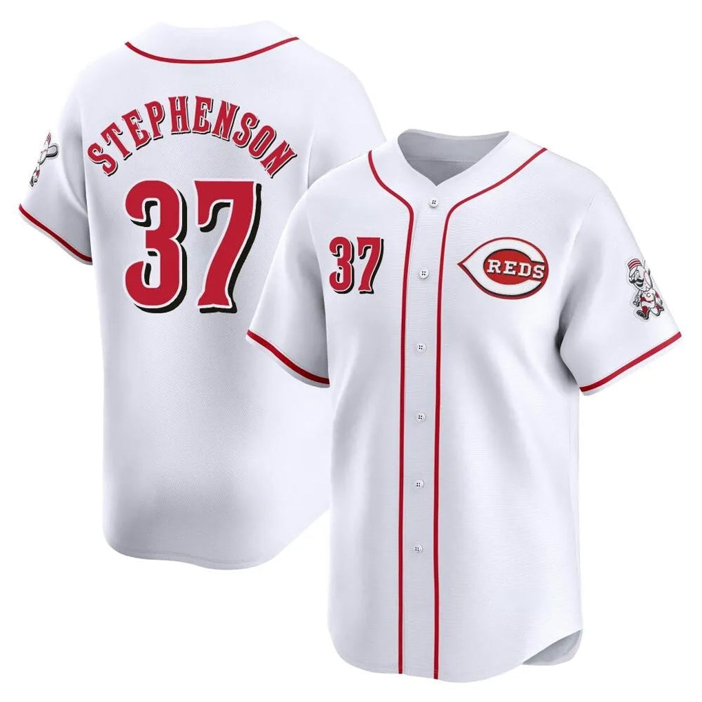 tocy C.Reds #37 Tyler Stephenson Player White Home Limited Stitched Jerseys