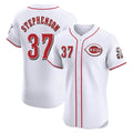 tocy C.Reds #37 Tyler Stephenson Player White Limited Elite Home Stitched Jerseys