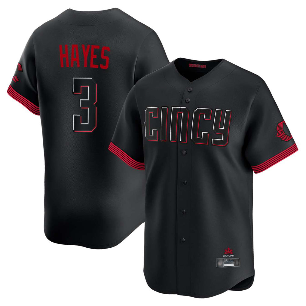 tocy C.Reds #3 Ke'Bryan Hayes Player Black City Connect Home Limited Stitched Jerseys