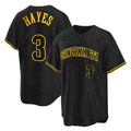 tocy C.Reds #3 Ke'Bryan Hayes Player Black Snake Skin City Home Stitched Jerseys