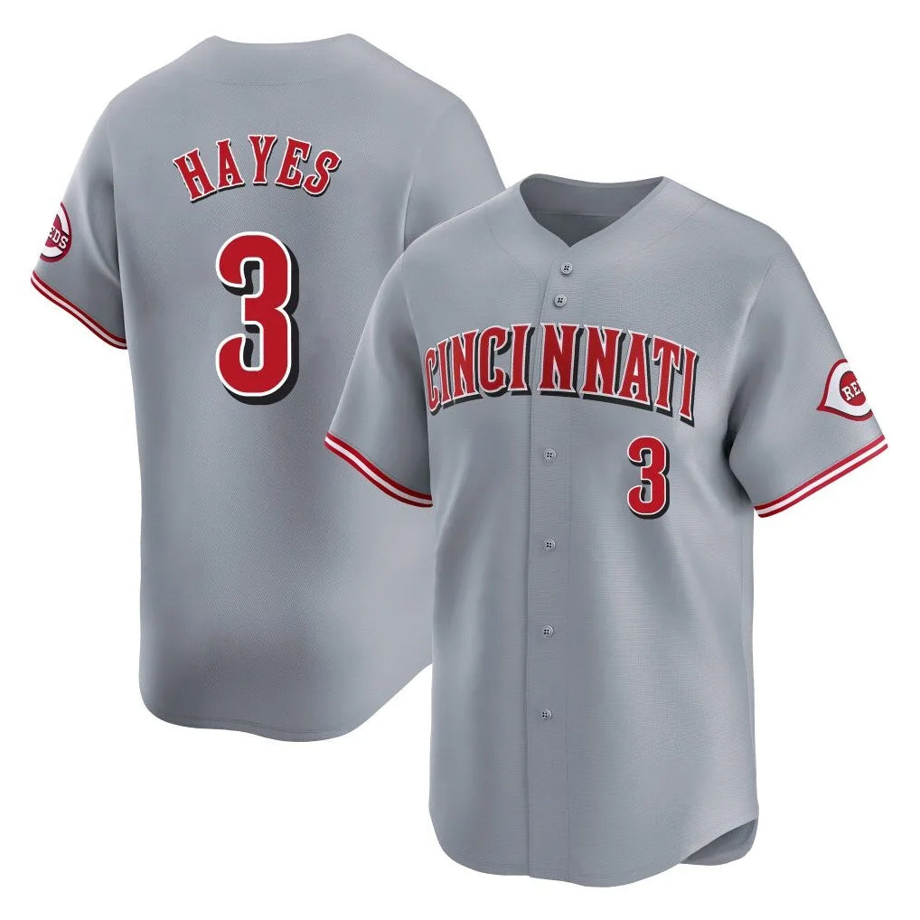 tocy C.Reds #3 Ke'Bryan Hayes Player Gray Home Limited Stitched Jerseys