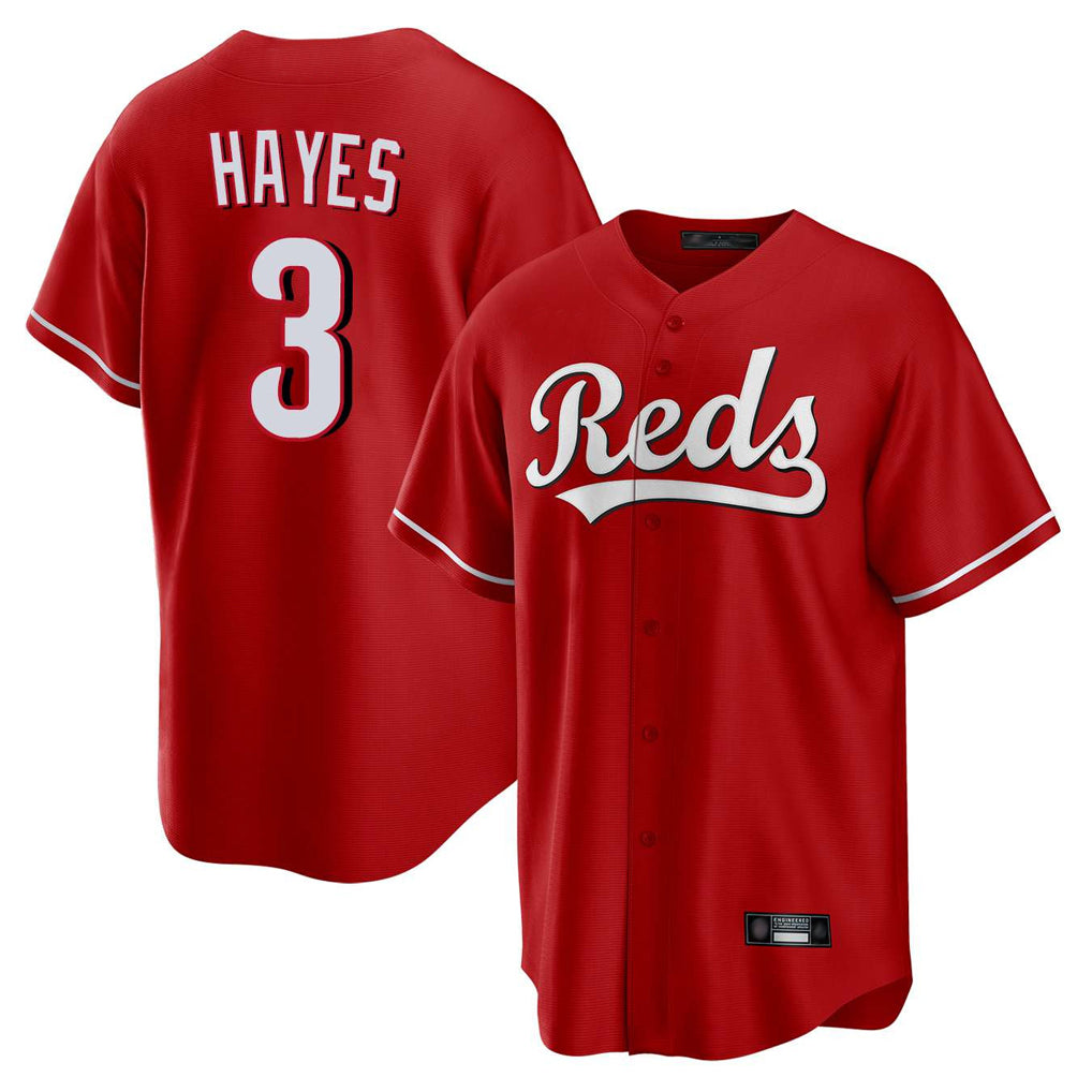 tocy C.Reds #3 Ke'Bryan Hayes Player Red Home Game Stitched Jerseys