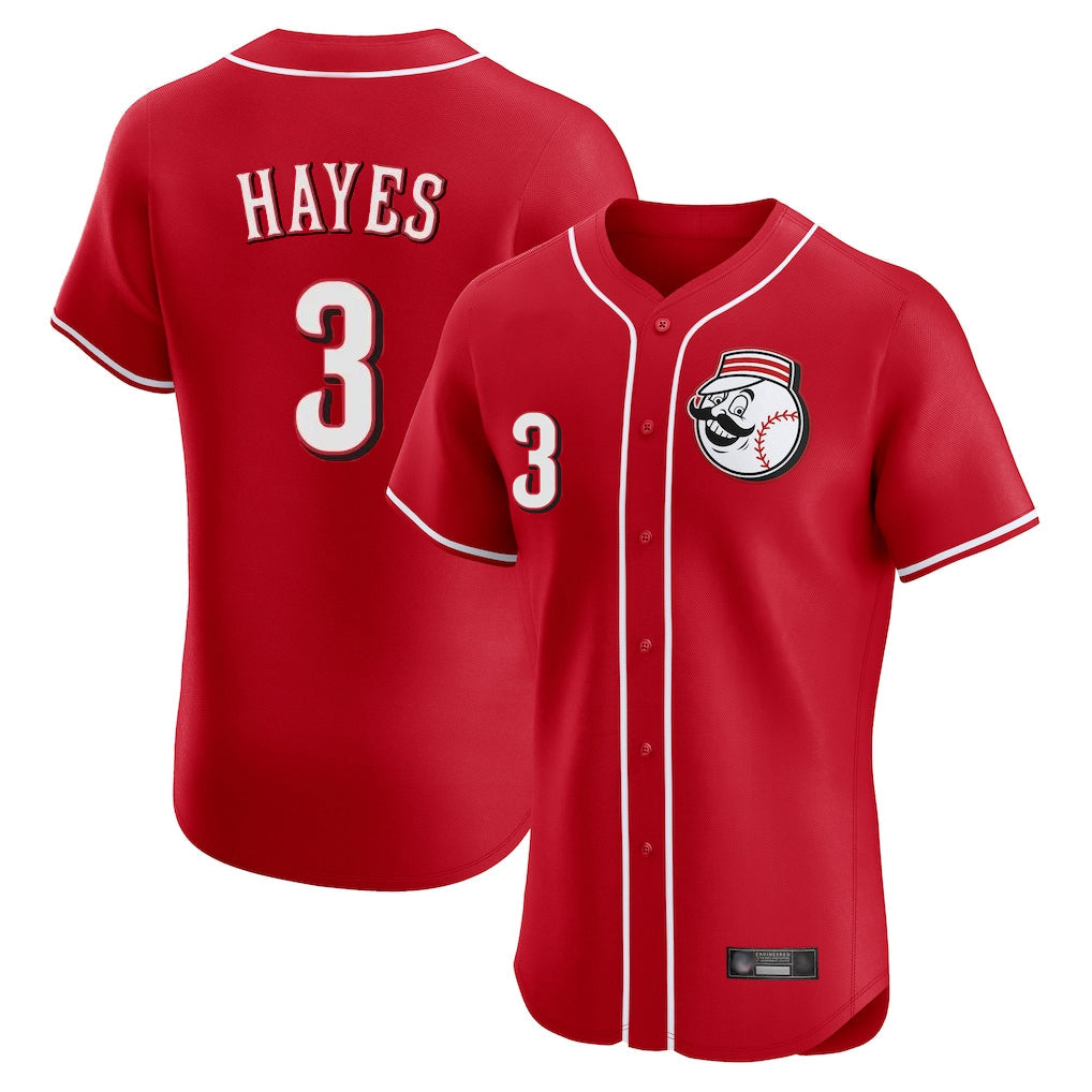 tocy C.Reds #3 Ke'Bryan Hayes Player Red Limited Elite Home Game Stitched Jerseys