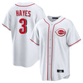 tocy C.Reds #3 Ke'Bryan Hayes Player White Game Home Stitched Jerseys
