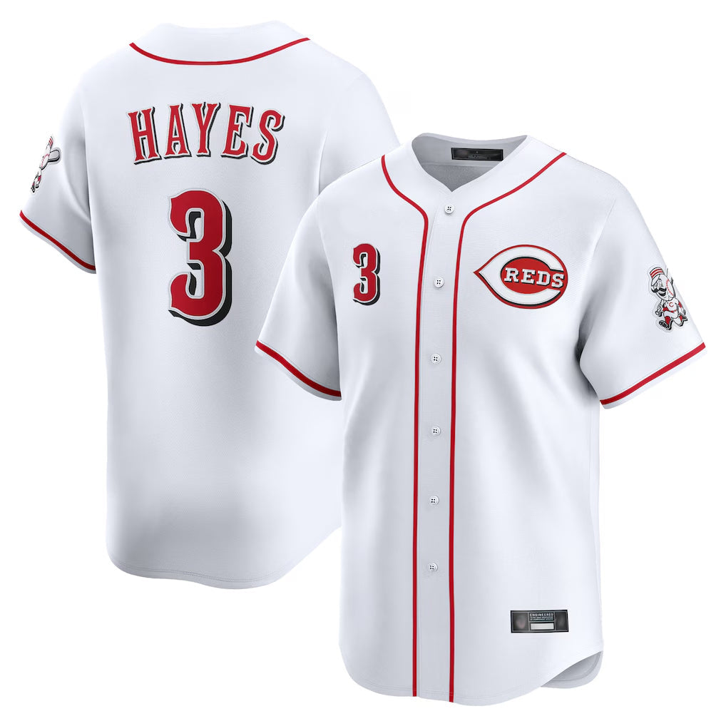 tocy C.Reds #3 Ke'Bryan Hayes Player White Home Limited Stitched Jerseys