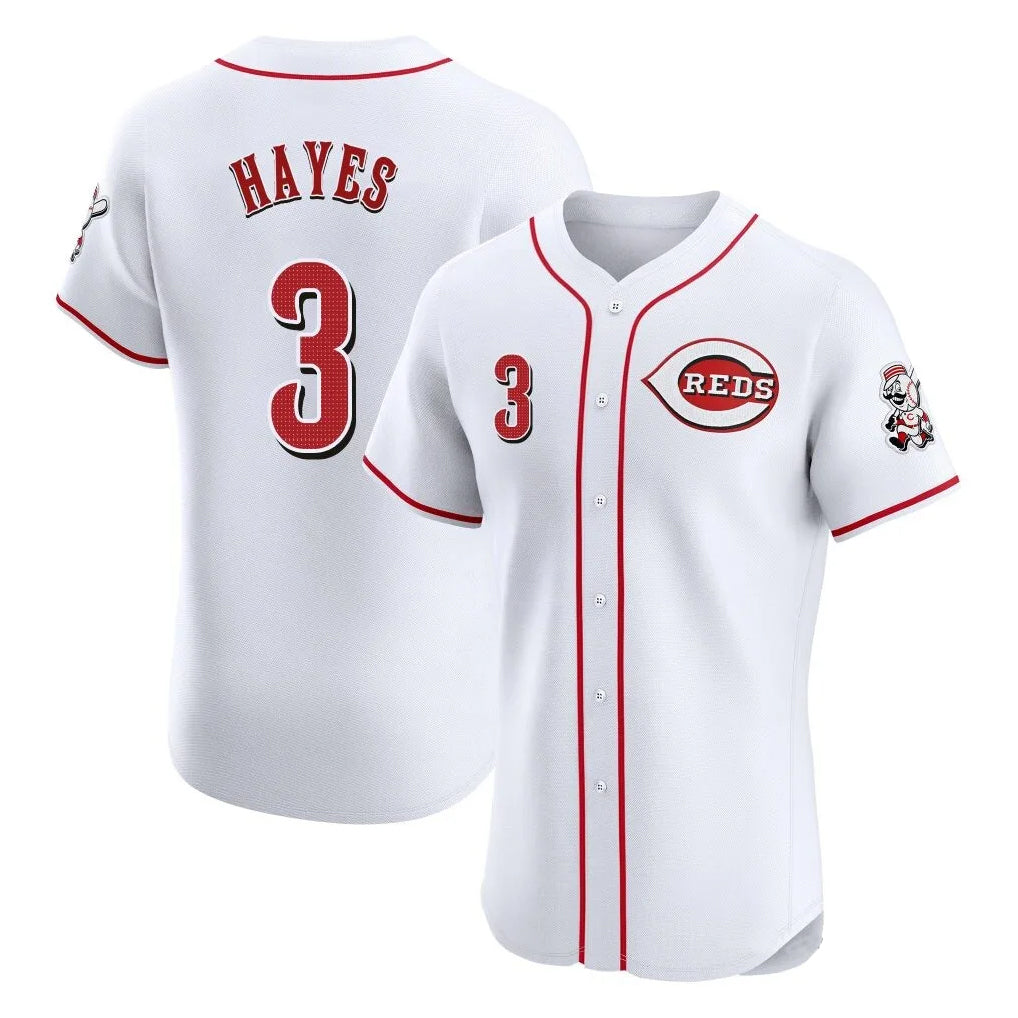 tocy C.Reds #3 Ke'Bryan Hayes Player White Limited Elite Home Stitched Jerseys