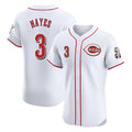 tocy C.Reds #3 Ke'Bryan Hayes Player White Limited Elite Home Stitched Jerseys