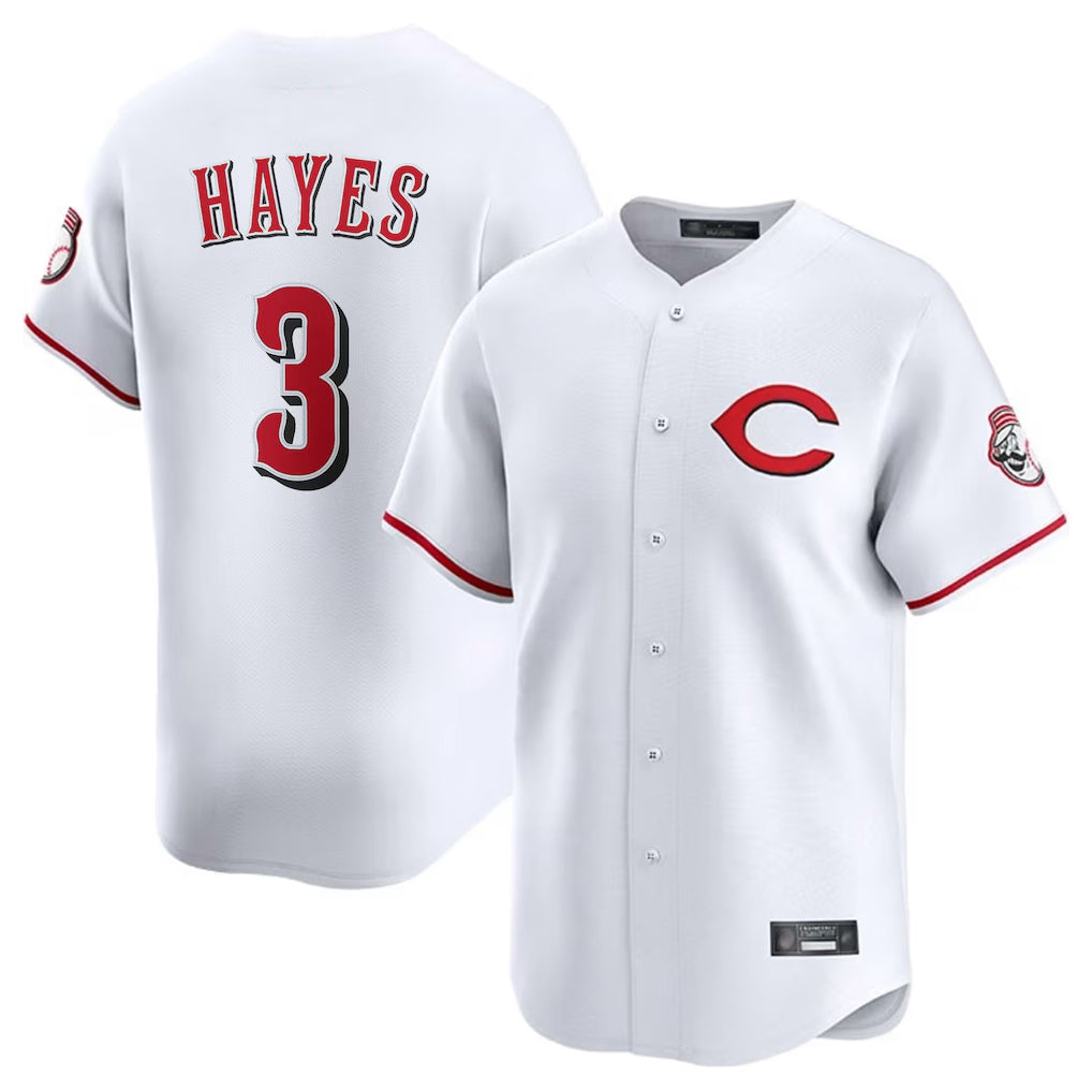 tocy C.Reds #3 Ke'Bryan Hayes Player White Limited Home Stitched Jerseys