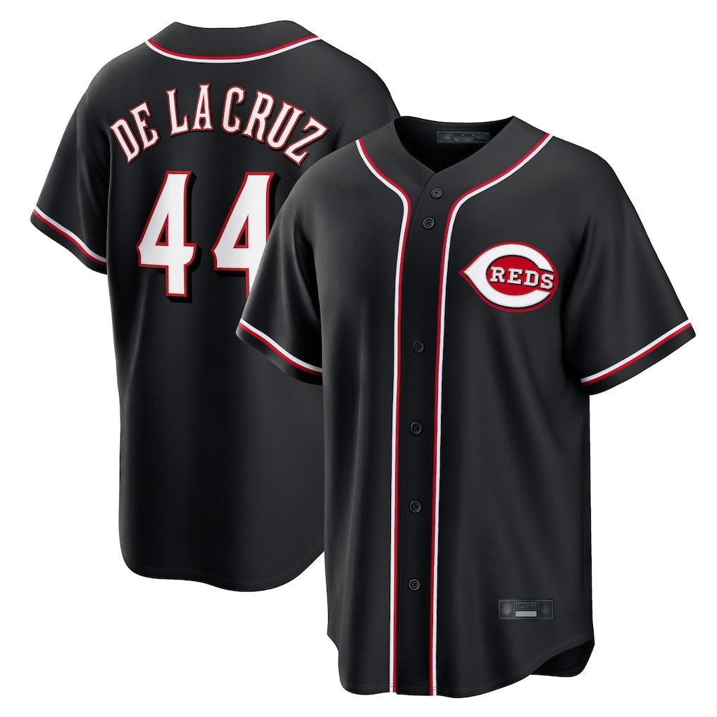 tocy C.Reds #44 Elly De La Cruz Player Black Fashion Out Home Game Stitched Jerseys