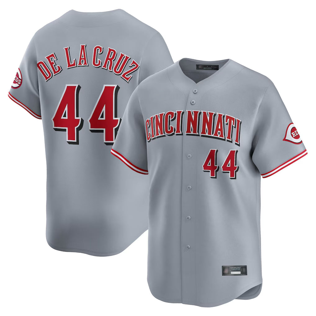 tocy C.Reds #44 Elly De La Cruz Player Gray Home Limited Stitched Jerseys