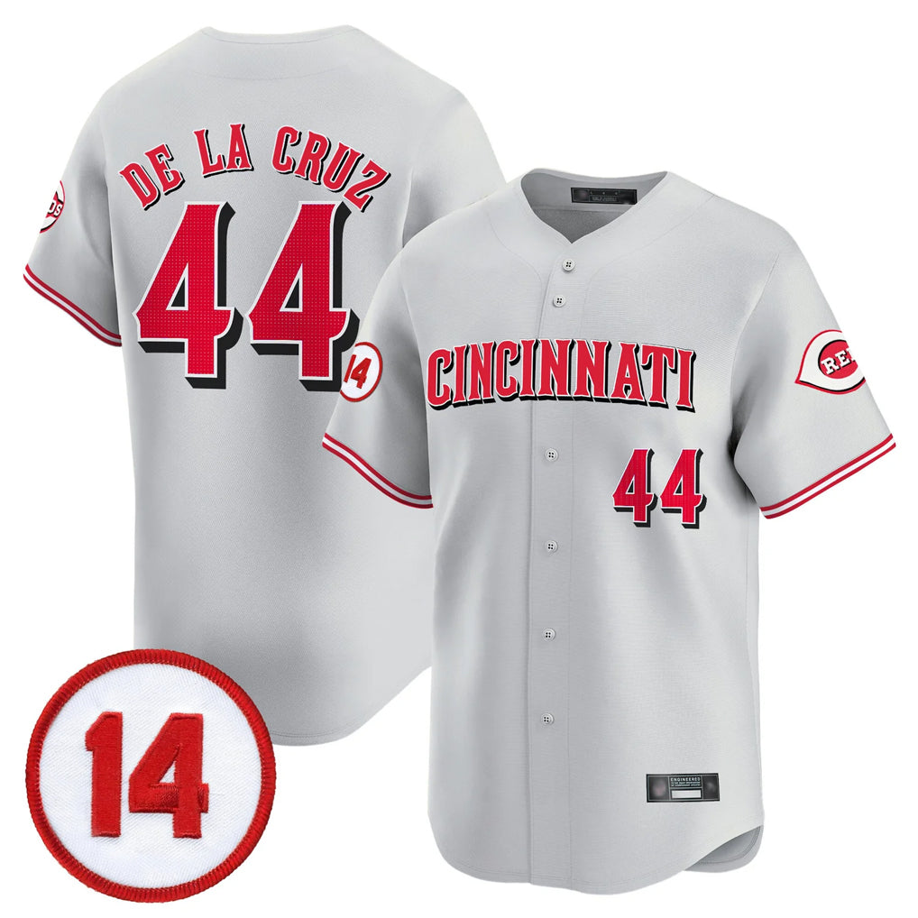 tocy C.Reds #44 Elly De La Cruz Player Gray Vapor Premier Limited Home Stitched Jerseys