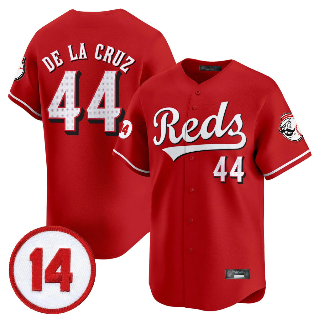 tocy C.Reds #44 Elly De La Cruz Player Red Vapor Premier Limited Home Stitched Jerseys