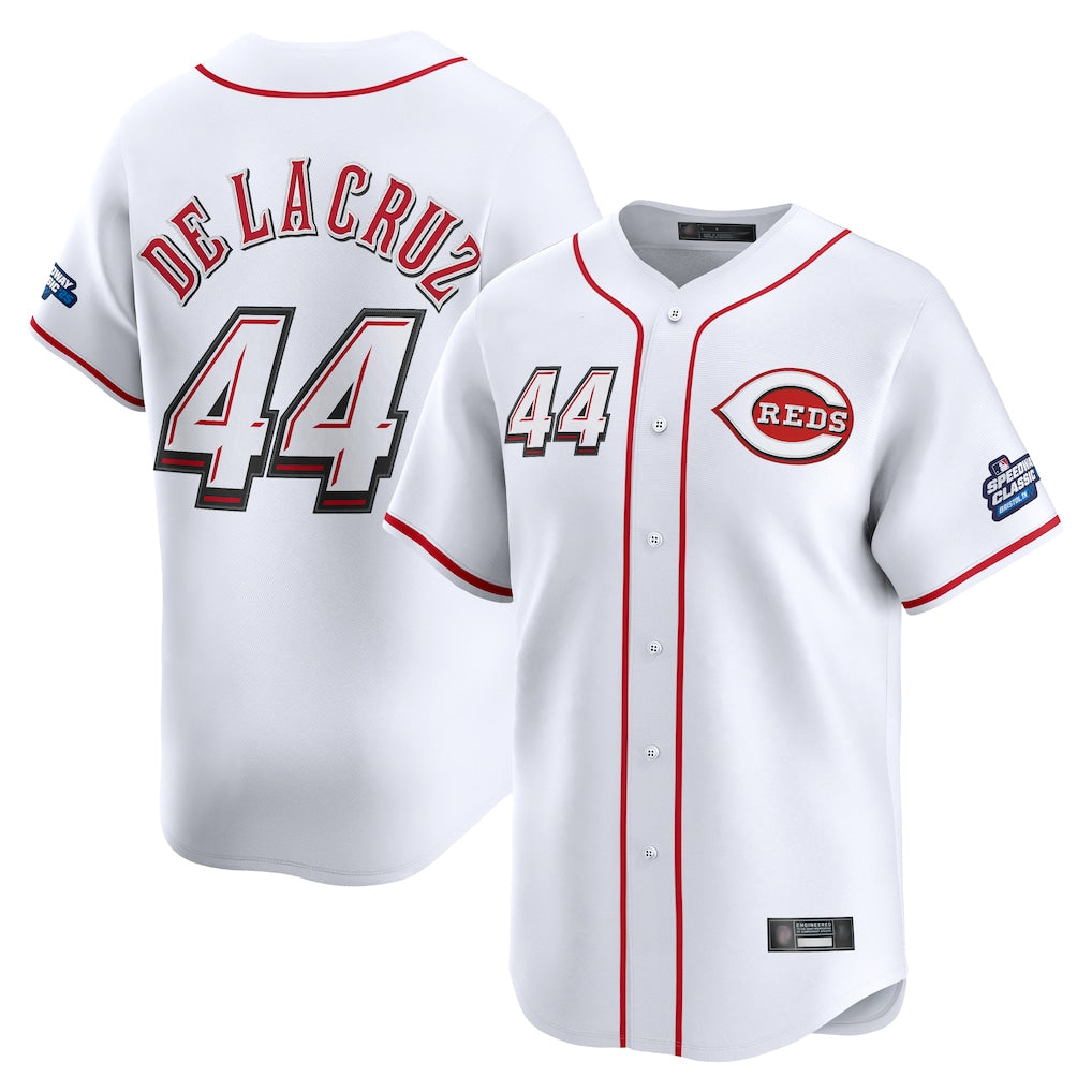 tocy C.Reds #44 Elly De La Cruz Player White Speedway Classic Home Limited Stitched Jerseys