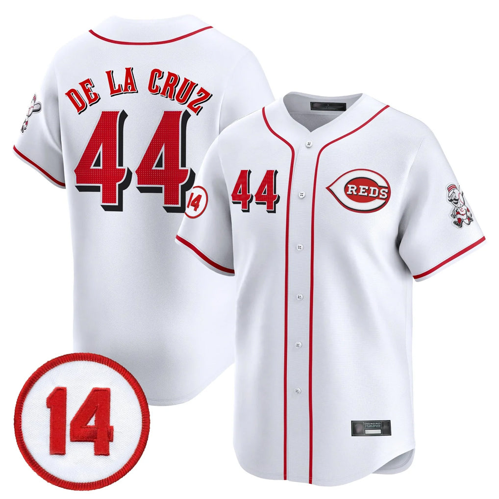 tocy C.Reds #44 Elly De La Cruz Player White Vapor Premier Limited Home Stitched Jerseys