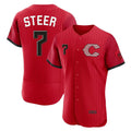 tocy C.Reds #7 Spencer Steer Player Red 2026 City Connect Limited Elite Home Stitched Jerseys