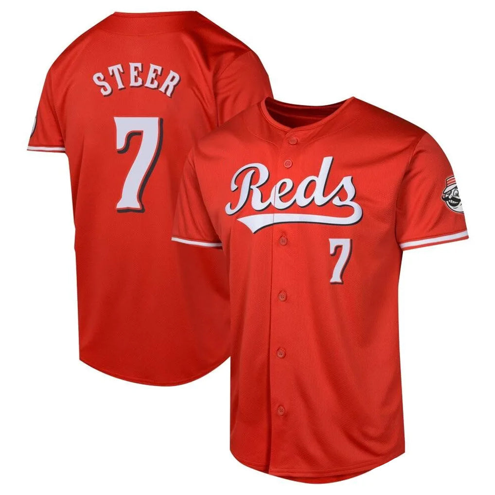 tocy C.Reds #7 Spencer Steer Player Red 2026 City Connect Limited Home Stitched Jerseys