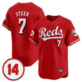 tocy C.Reds #7 Spencer Steer Player Red Vapor Premier Limited Home Stitched Jerseys