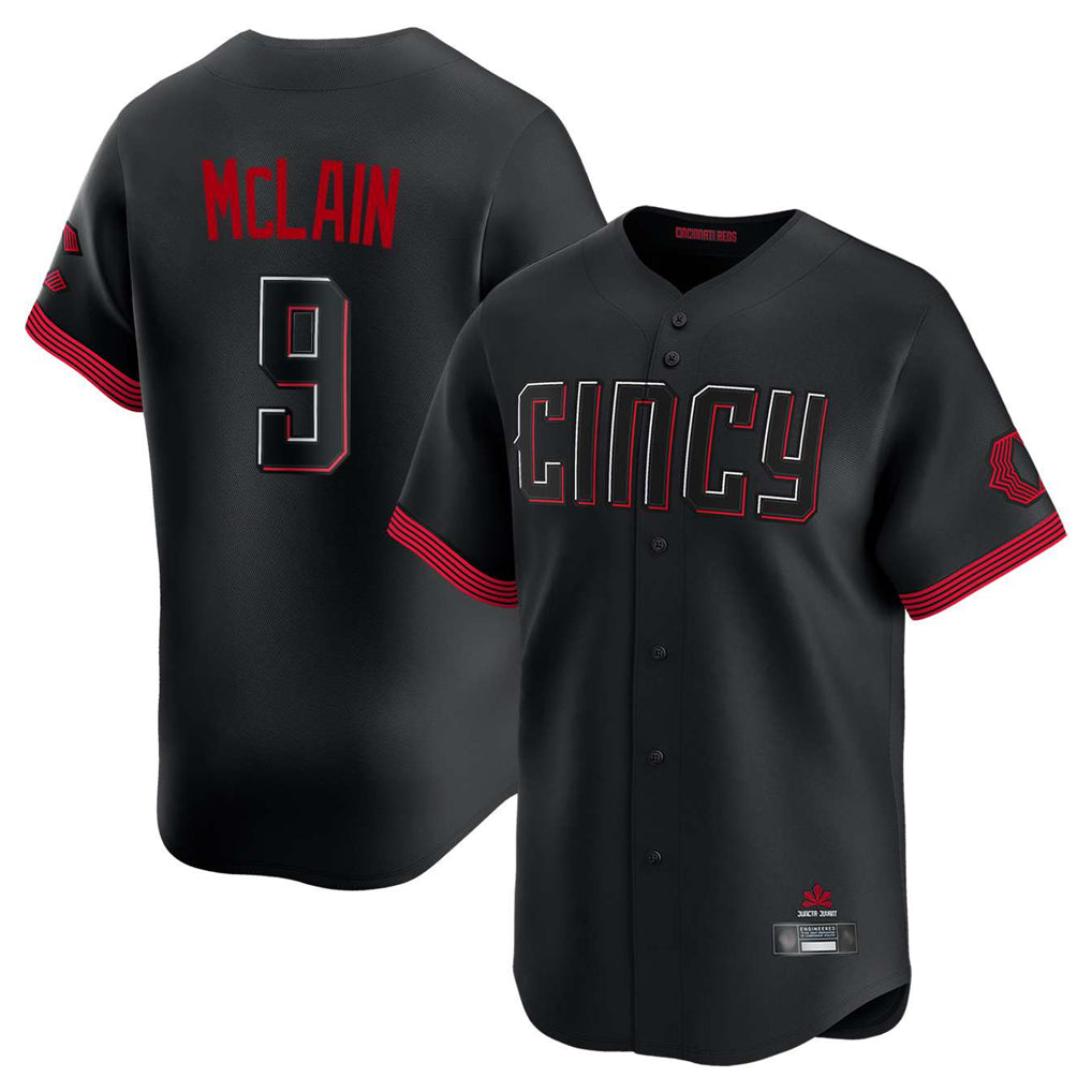 tocy C.Reds #9 Matt McLain Player Black City Connect Home Limited Stitched Jerseys