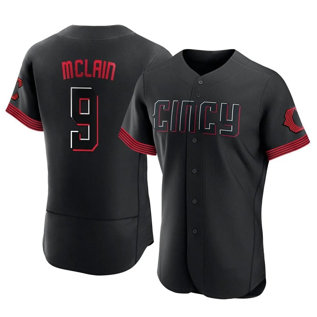 tocy C.Reds #9 Matt McLain Player Black City Connect Limited Elite Home Stitched Jerseys
