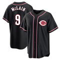 tocy C.Reds #9 Matt McLain Player Black Fashion Out Home Game Stitched Jerseys