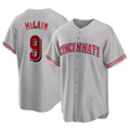 tocy C.Reds #9 Matt McLain Player Gray Home Game Stitched Jerseys