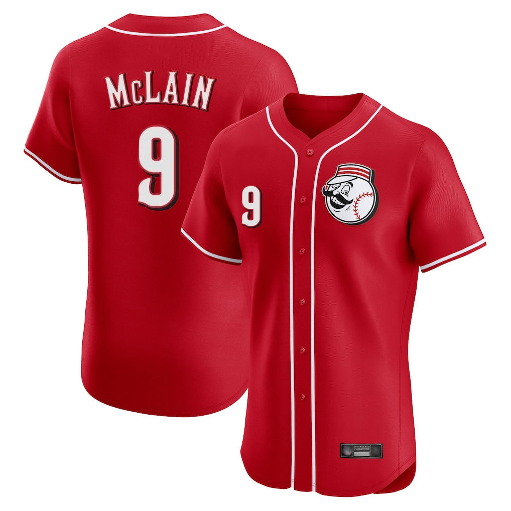 tocy C.Reds #9 Matt McLain Player Red Limited Elite Home Game Stitched Jerseys