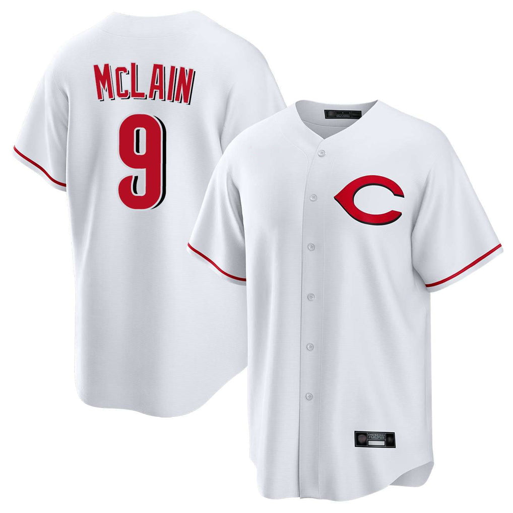 tocy C.Reds #9 Matt McLain Player White Home Game Stitched Jerseys