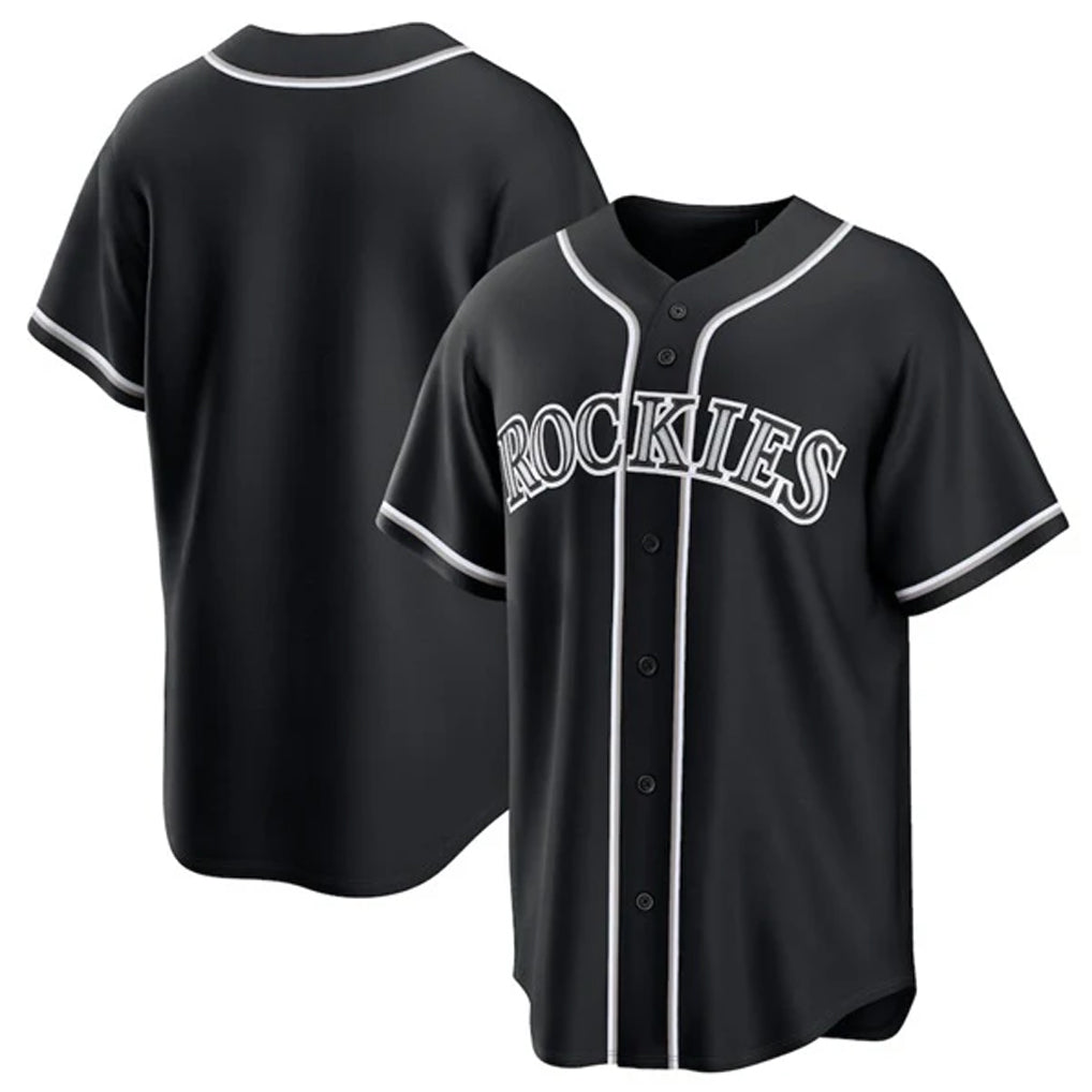 tocy C.Rockies Black Fashion Out Home Game Blank Player Stitched Jerseys