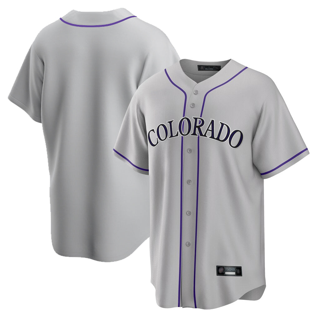tocy C.Rockies Gray Game Home Blank Player Stitched Jerseys