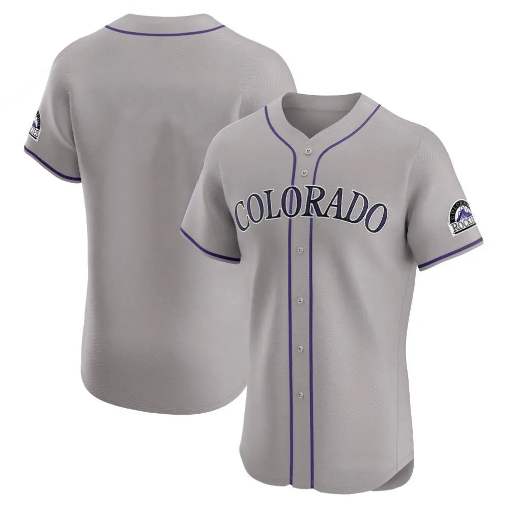 tocy C.Rockies Gray Limited Elite Home Blank Player Stitched Jerseys
