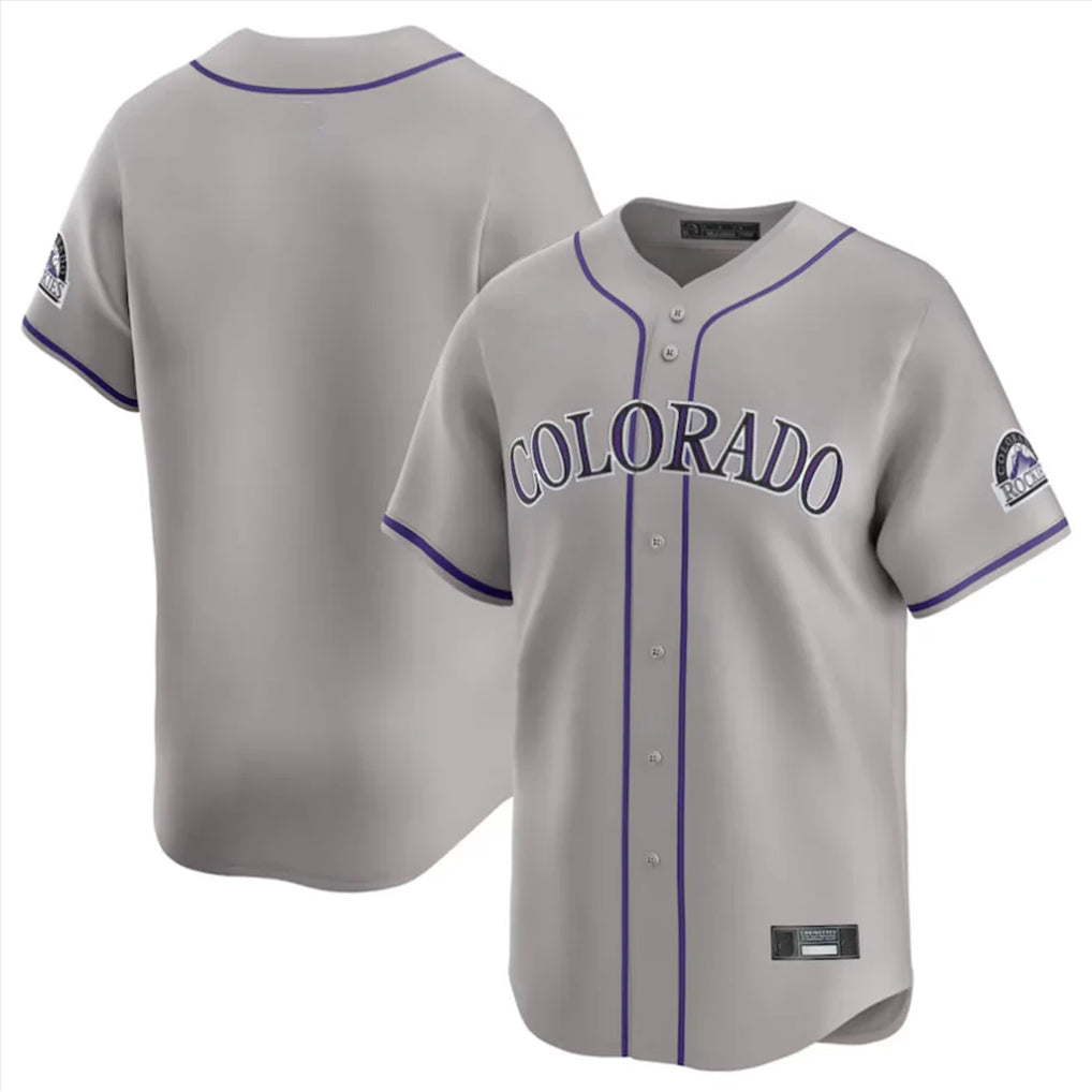 tocy C.Rockies Gray Limited Home Blank Player Stitched Jerseys