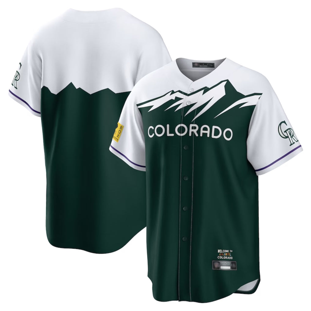 tocy C.Rockies Green City Connect Home Game Blank Player Stitched Jerseys