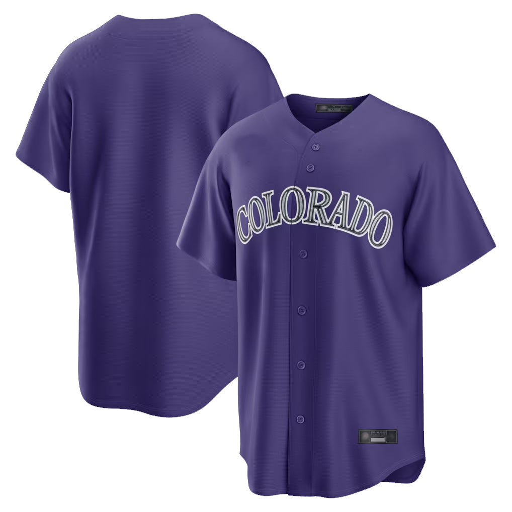 tocy C.Rockies Purple Game Home Blank Player Stitched Jerseys