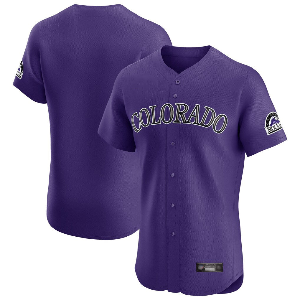 tocy C.Rockies Purple Limited Elite Home Blank Player Stitched Jerseys