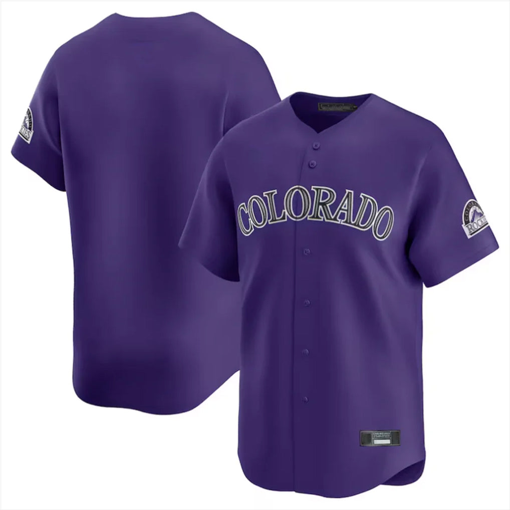 tocy C.Rockies Purple Limited Home Blank Player Stitched Jerseys