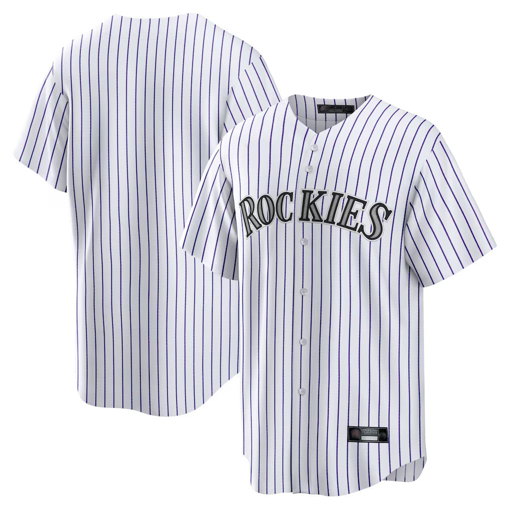 tocy C.Rockies White Game Home Blank Player Stitched Jerseys