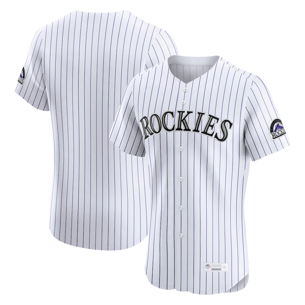 tocy C.Rockies White Limited Elite Home Blank Player Stitched Jerseys