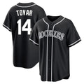tocy C.Rockies #14 Ezequiel Tovar Player Black Fashion Out Home Game Stitched Jerseys