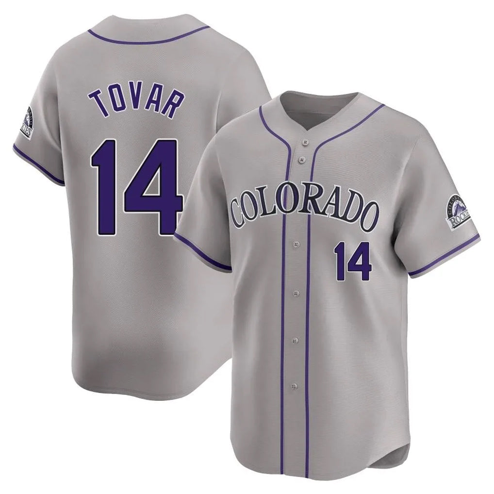 tocy C.Rockies #14 Ezequiel Tovar Player Gray Limited Home Stitched Jerseys