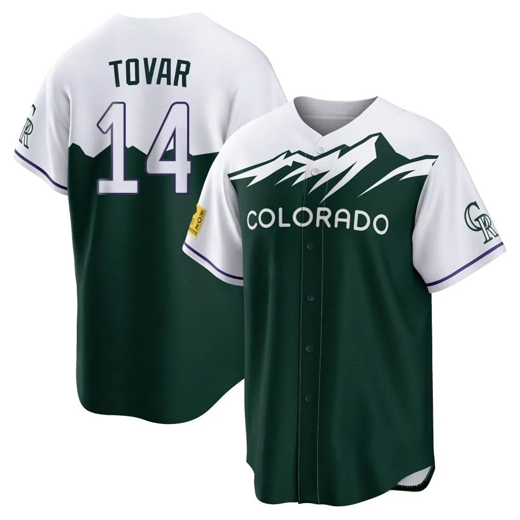 tocy C.Rockies #14 Ezequiel Tovar Player Green City Connect Home Game Stitched Jerseys