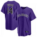 tocy C.Rockies #14 Ezequiel Tovar Player Purple Game Home Stitched Jerseys