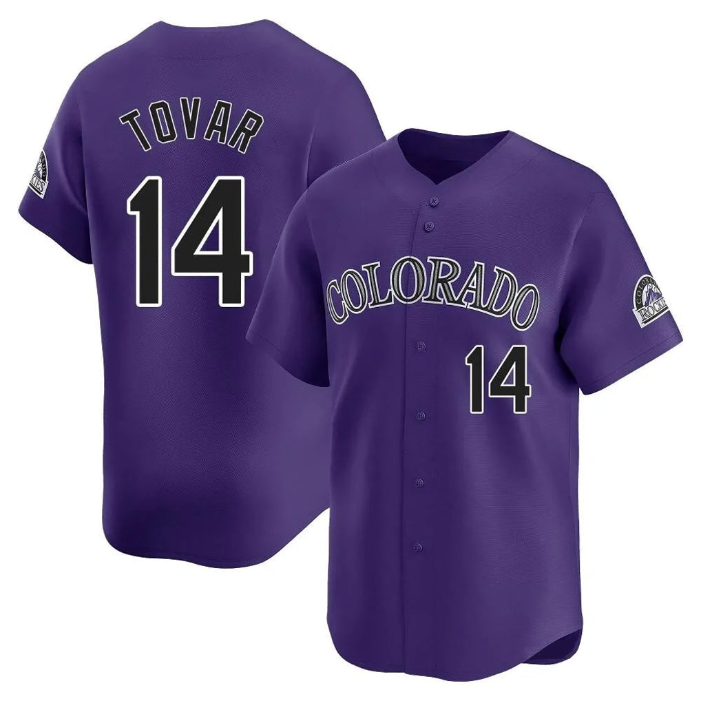 tocy C.Rockies #14 Ezequiel Tovar Player Purple Limited Home Stitched Jerseys