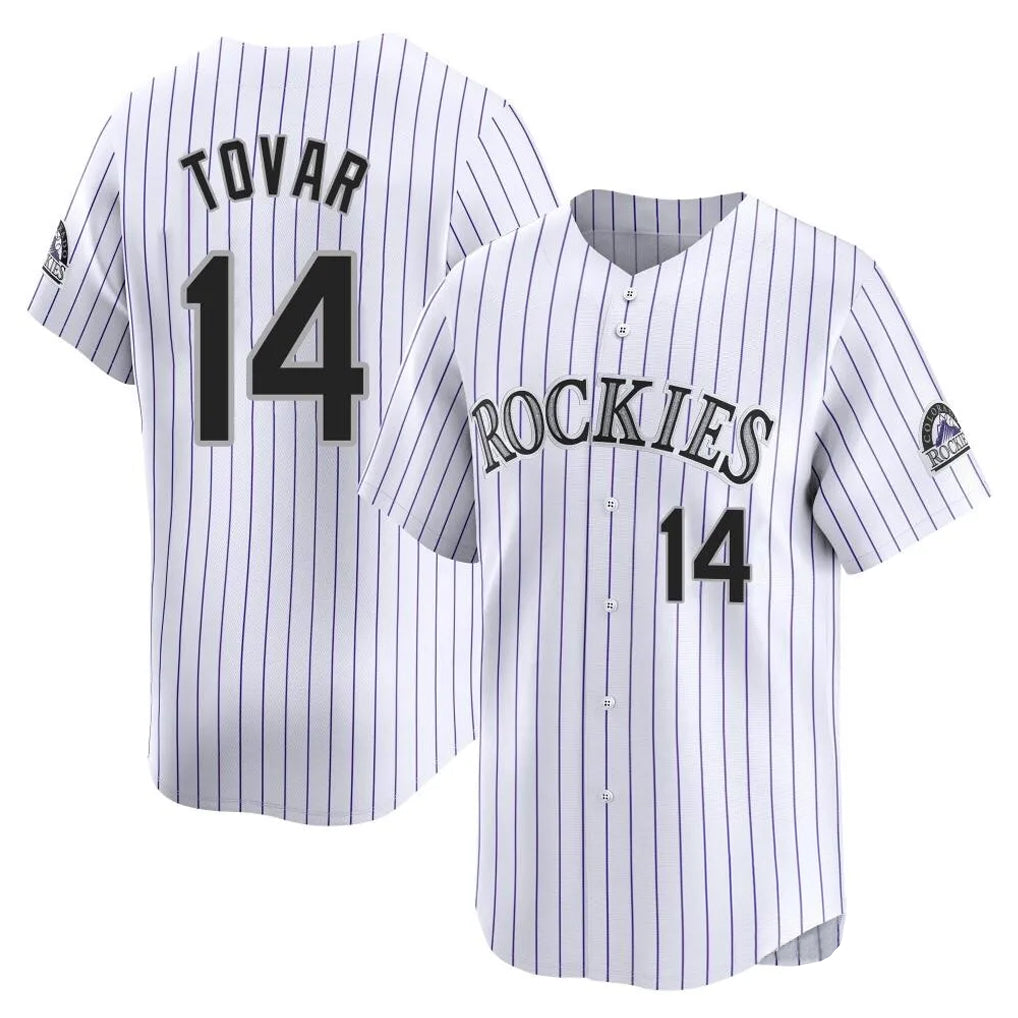 tocy C.Rockies #14 Ezequiel Tovar Player White Limited Home Stitched Jerseys