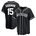 tocy C.Rockies #15 Hunter Goodman Player Black Fashion Out Home Game Stitched Jerseys
