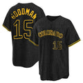 tocy C.Rockies #15 Hunter Goodman Player Black Snake Skin City Home Game Stitched Jerseys