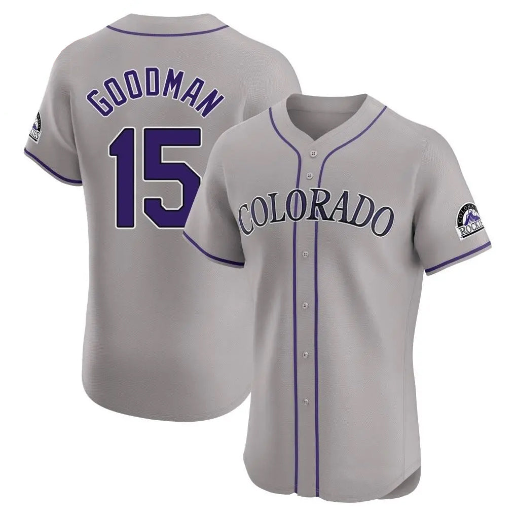 tocy C.Rockies #15 Hunter Goodman Player Gray Limited Elite Home Stitched Jerseys